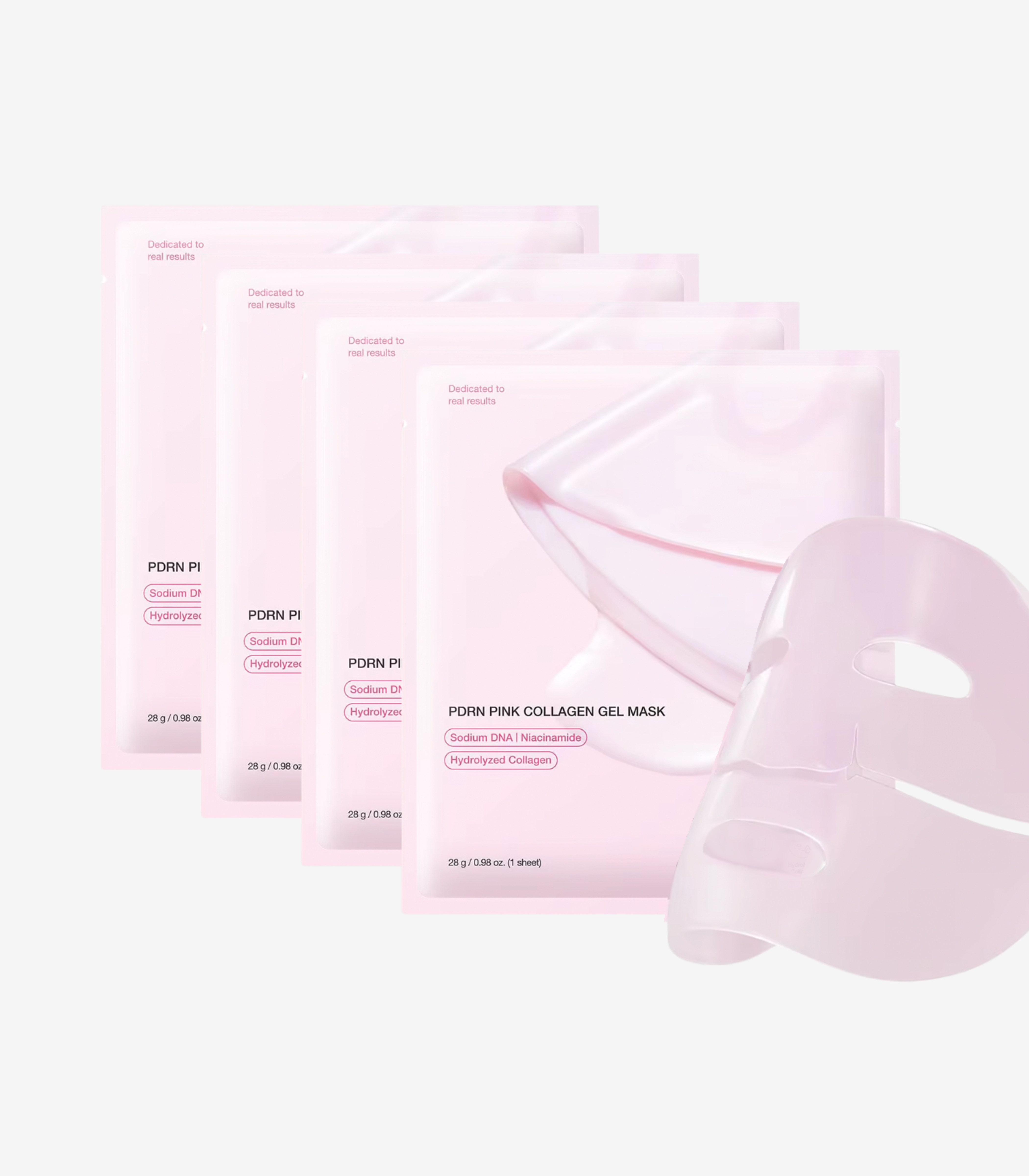 PDRN PINK COLLAGEN GEL MASKS (4 MASKS)