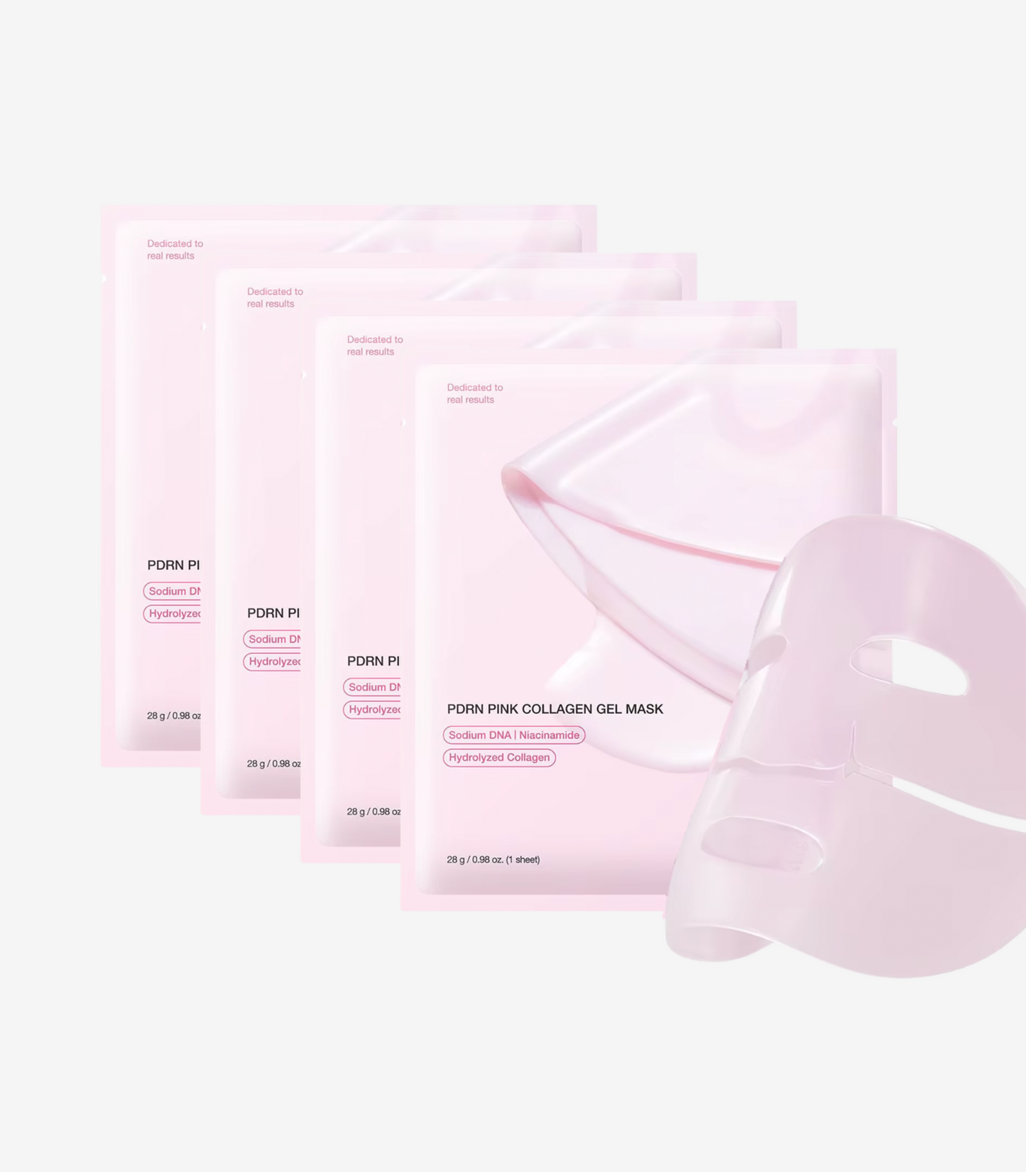PDRN PINK COLLAGEN GEL MASKS (4 MASKS)